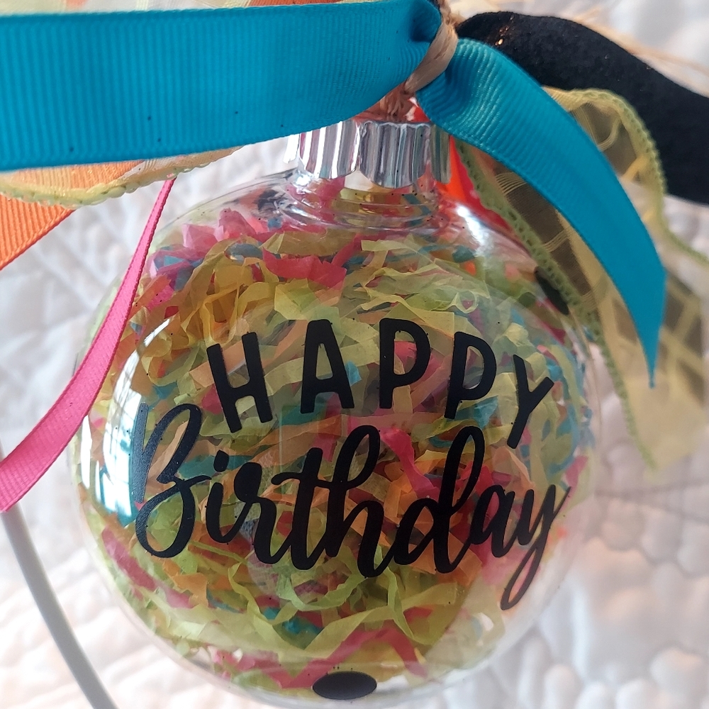 🆕 Happy Birthday, Gift Bulb with Decorative Stand 🎂 NEW Handmade